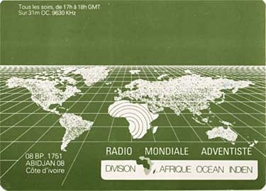 qsl card AWR Adventist World Radio dx