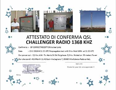qsl challenger radio