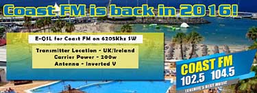 eQSL Coast FM Tenerife sw  relais Irelande