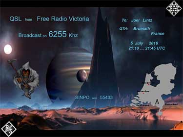 eQSL free radio victoria FRV pirate sw