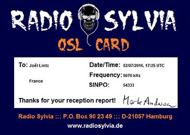 eQSL radio sylvia sw via Channel 292