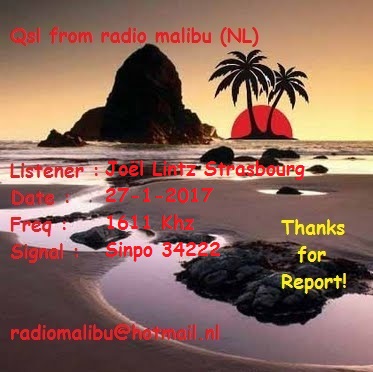 qsl eqsl radio malibu NL mw medim wave