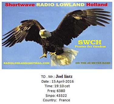 eQSL radio lowland nederland pirate sw