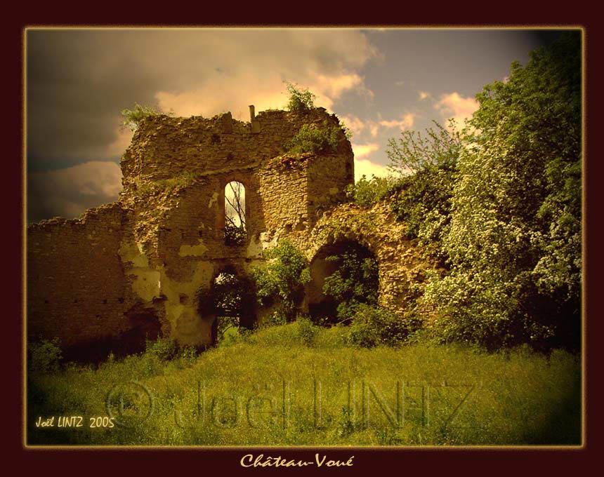 ruines du château de château-voué lorraine - saulnois