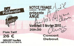 concert ange florange février 2010