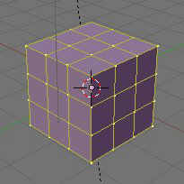 cube subdivisé blender tut