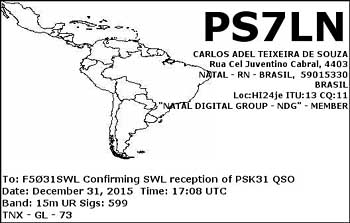 eQSL PS7LN Brésil