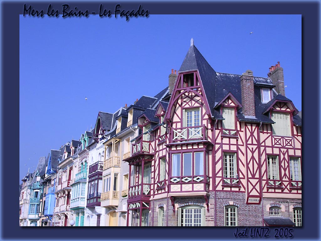 mer les bains : les façades (photographie) - Baie de Somme
