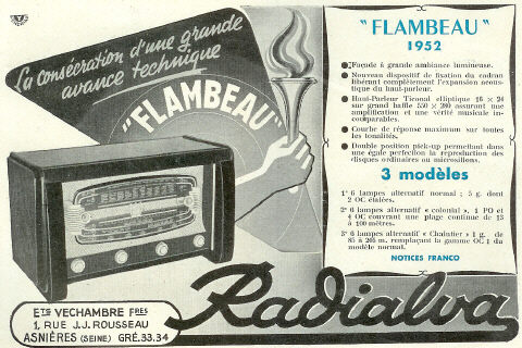 reclame flambeau radialva 1952