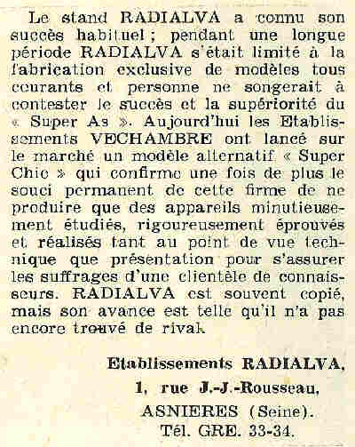stand Radialva 1948
